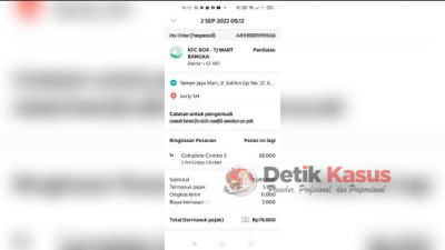 Konsumen Keluhkan Pelayanan KFC, Paket Take Way Diantar Tidak Sesuai Pesanan