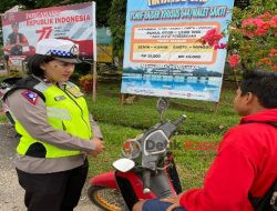 Satlantas Polres Kapuas Hulu Beri Himbauan Pakai Helm