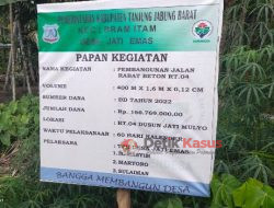 Baru Hitungan Bulan, Jalan Dana Desa di RT 04 Jati Mas, Sudah Rusak 