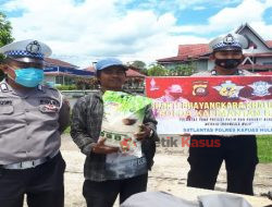 Jelang HUT Lantas ke-67, Satlantas Polres Kapuas Hulu Bagikan Sembako