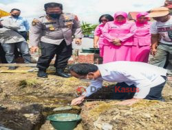 Bupati Humbahas bersama Kapolres, Letakkan Batu Pertama Pembangunan Sipropam, Sikum dan Siwas Polres