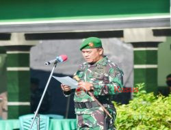 Gelar Upacara Bendera, Dandim Bojonegoro, Sampaikan Amanat Pangdam V Brawijaya