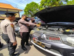 Jelang Pilkades Serentak, Polres Bojonegoro Cek Kendaraan Dinas