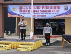 Polres Bojonegoro Melaksanakan Apel Gelar Pasukan Persiapan Operasi Zebra Semeru 2022