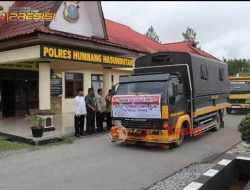 Kapolres bersama Pabung TNI, Kemenag dan Kajari Humbahas, Berangkatkan Bantuan Korban Gempa Taput