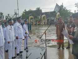 Meskipun Hujan Deras Pelantikan Kades Berjalan Lancar