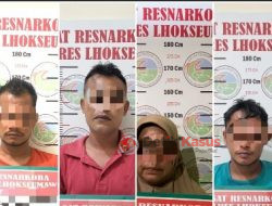 Polres Lhokseumawe Berhasil Ungkap Kasus Penyalagunaan Narkotika, Lima Tetsangka Diringkus