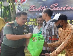 Peringati Hari Juang TNI AD dan HUT ke- 74 Kodam V Brawijaya, Kodim Bojonegoro Salurkan Sembako