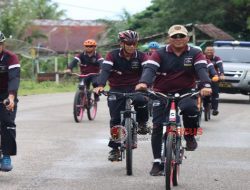 “Jumat Sehat” Kapolres Aceh Utara Ajak Personel Sepeda Santai 