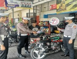 Satlantas Polres Bojonegoro Imbau Toko Variasi dan Bengkel Motor Tidak Layani Knalpot Brong