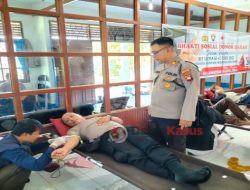 Polres Sekadau Gelar Donor Darah Dalam Rangka HUT Satpam ke-42