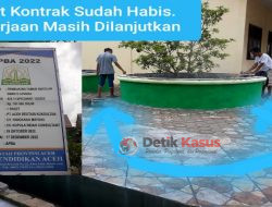 Limit Kontrak Sudah Afkir, Pekerjaan Pembuatan Taman SMAN 5 Langsa Masih Berlanjut