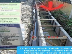 Limit Kontrak Sudah Habis, Pekerjaan Pembangunan Drainase Masih Dilanjutkan