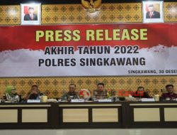 Polres Singkawang Menggelar Kegiatan Press Release Akhir Tahun 2022