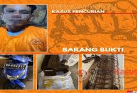 Pelaku Pencurian dan Barang Bukti diamankan Gabungan Polsek Sungai Raya Jajaran Polres Kubu Raya, Sabtu (14/1/2023). (Foto: Dokumen Polsek Sungai Raya)