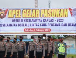 Kapolres Sekadau Pimpin Apel Gelar Pasukan Operasi Keselamatan Kapuas 2023