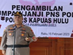 Kapolres Kapuas Hulu Pimpin Pengambilan Sumpah Janji PNS