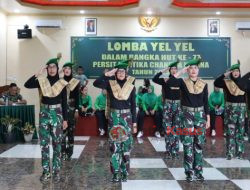 Persit KCK Cabang L Kodim 1206/PSB Gelar Lomba Yel-Yel