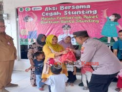 Penyaluran Paket Bantuan Makanan Tambahan Balita Stunting di Wilayah Hukum Polsek Singkawang Barat