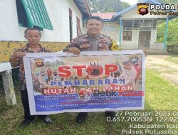 Cegah Karhutla, Polsek Jajaran Polres Kapuas Hulu Gencar Sosialisasi