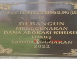 Rp1,7 Milyar Bangunan SMA Negeri 2 Tungkal, Mangkrak