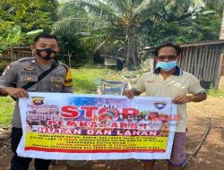 Satgas Ops Bina Karuna Polres Kapuas Hulu Bentangkan Spanduk Imbauan