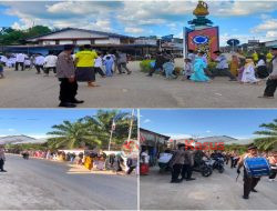 Polsek Jajaran Polres Sekadau Berikan Pengamanan Pawai Ta’aruf