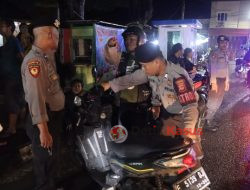 Ciptakan Harkamtibmas Puluhan Personel Polres Ciko Patroli Malam Minggu