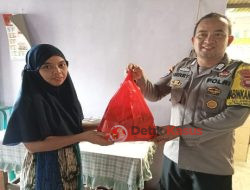 Bhabinkamtibmas Polsek Singkawang Tengah, Salurkan Bantuan Bakti Sosial Polri