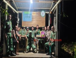 Sambangi Pos Kamling, Bhabinkamtibmas Desa Karangan Sampaikan Pesan Kamtibmas