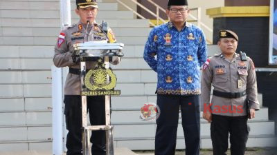 Kapolres Sanggau Pimpin Apel Gelar Pasukan Operasi Ketupat Tahun 2023