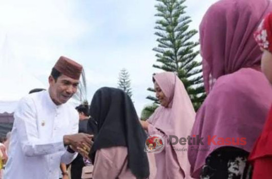 Penjabat Gubernur Kepulauan Bangka Belitung Suganda Pandapotan Pasaribu menggelar Halal Bihalal Lebaran Idul Fitri 1444 Hijriyah bertabur 