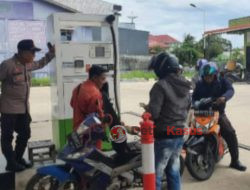 Patroli Antisipasi Kelangkaan BBM Solar di Wilayah Polsek Singkawang Barat 