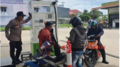 Patroli Antisipasi Kelangkaan BBM Solar di Wilayah Polsek Singkawang Barat 