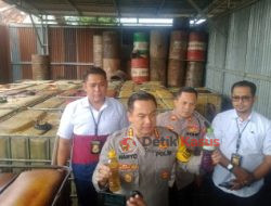 Gudang Oplosan BBM Jenis Solar Ilegal Digerebek Polrestabes Palembang.