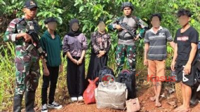 Penangkapan dan Penyerahan 3 orang WNA asal Malaysia yang Mencoba Masuk Melalui Jalur tidak Resmi