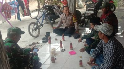 Bhabinkamtibmas dan Babinsa sambangi Warga, Sampaikan Pesan Kamtibmas Wujud Sinegritas