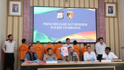 Kapolres Humbahas gelar Press Relese  Pelaku Tindak Pidana Kriminal Umum Khusus dan Narkoba