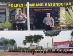 Kapolres Humbahas Pimpin Apel SATKamling Polres Humbang Hasundutan