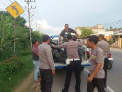 Dua Sepmor Terlihat Kecelakaan Di Blang Mangat, Polisi Datangi TKP