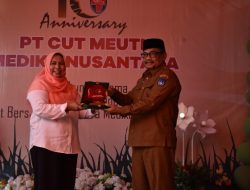 Pj. Wali Kota Langsa, Hadiri HUT Ke-10 Pt. Mutia Medika Nusantara Di Halaman RSU Cut Mutia.