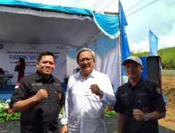 Peletakan batu pertama pembangunan pabrik Woods Chip di Desa air Duren