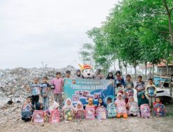 Polantas Lhokseumawe Edukasi Anak TPA Alue Lim Tentang Tertib Berlalu-Lintas Dan Kebersihan Lingkungan