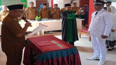 Camat laksanakan Pelantikan Penjabat Kepala Desa Sokoi-Kuala Kampar