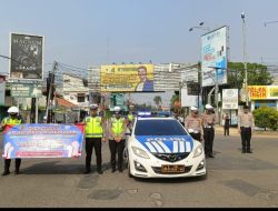 Hormati Jasa Para Pahlawan, Satlantas Polres Cirebon Kota Ajak Pengendara Heningkan Cipta