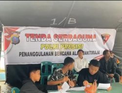 Polda Sumut Dirikan Tenda Serba Guna Bantu Anak-Anak Korban Longsor Humbahas Ujian Semester