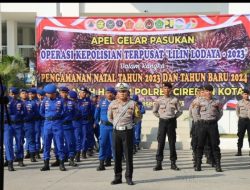 Polres Cirebon Kota Laksanakan Apel Gelar Pasukan Ops Lilin Lodaya 2023