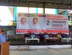 Jemput Kemenangan 2024, TKD Prabowo-Gibran Kabupaten Tanjab Barat gelar Rakor