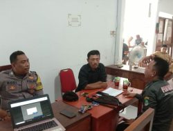 Sambang kordinasi , Bhabinkamtbmas Suranenggala kulon Polsek Kapetakan Polres Cirebon Kota  kawal pemilu damai