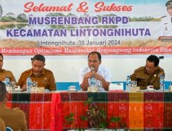 Bupati Humbahas Dosmar Banjarnahor, SE hadiri Musrenbang Kecamatan Lintongnihuta